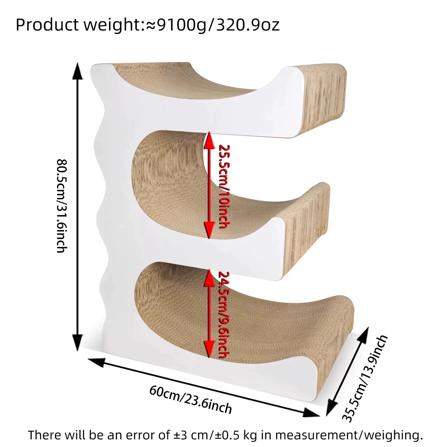 E Cat Scratcher Can Park 3 Cats 80.5*60*35.5cm
