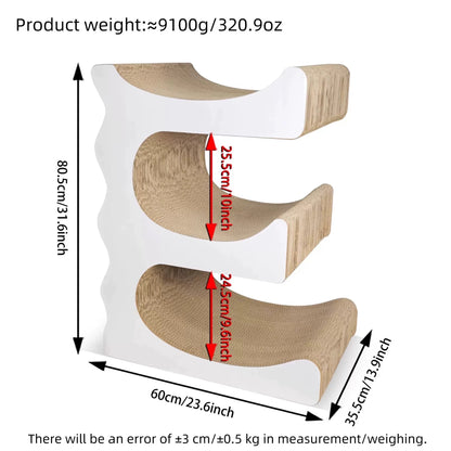 E Cat Scratcher Can Park 3 Cats 80.5*60*35.5cm