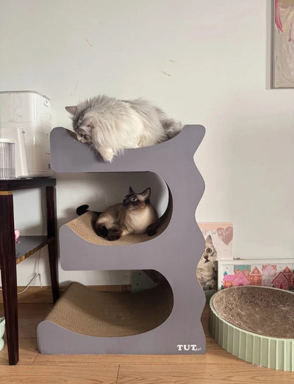 E Cat Scratcher Can Park 3 Cats 80.5*60*35.5cm