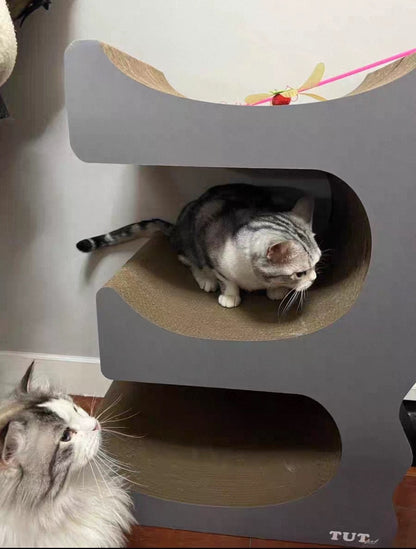 E Cat Scratcher Can Park 3 Cats 80.5*60*35.5cm