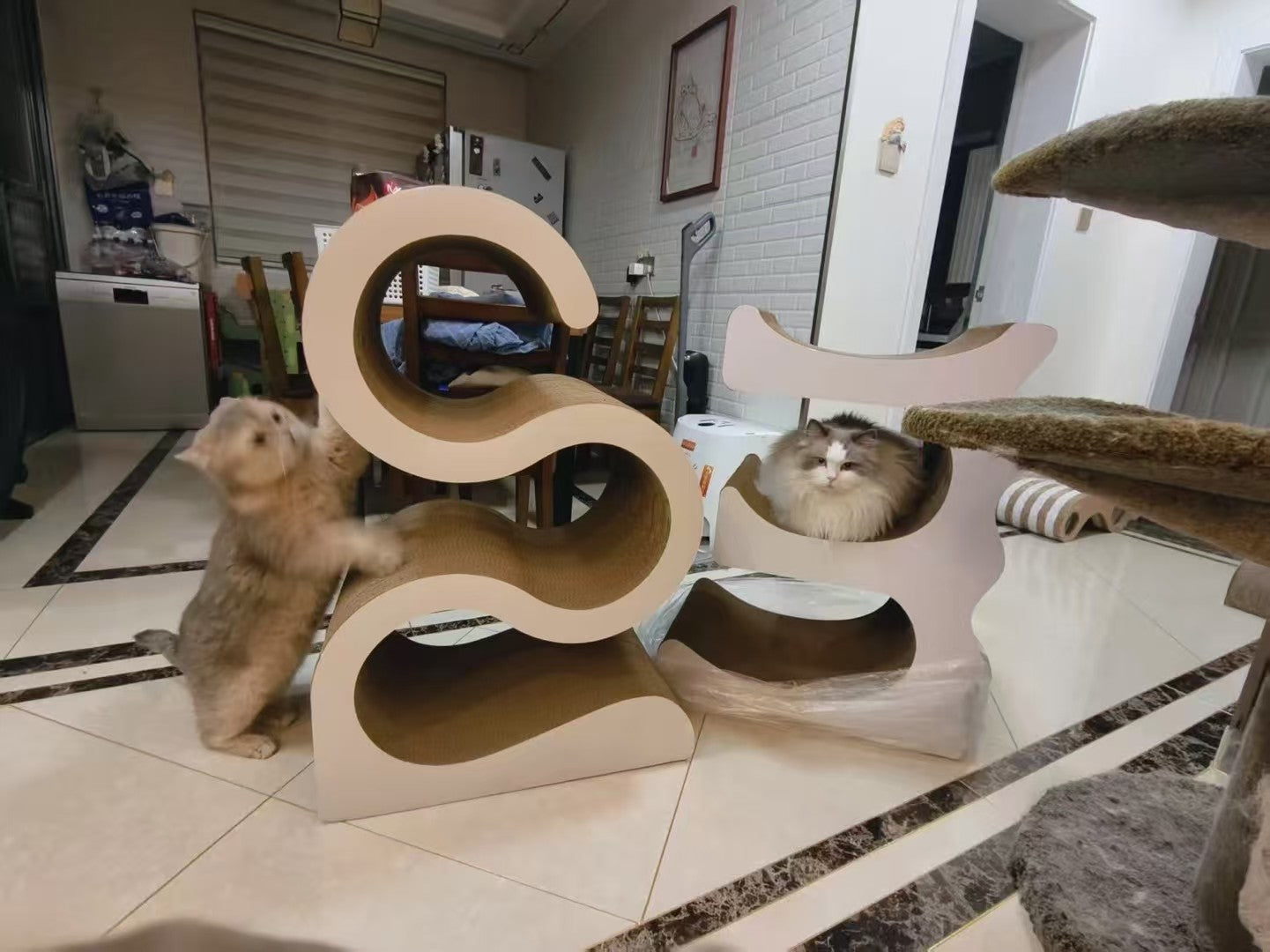 E Cat Scratcher Can Park 3 Cats 80.5*60*35.5cm