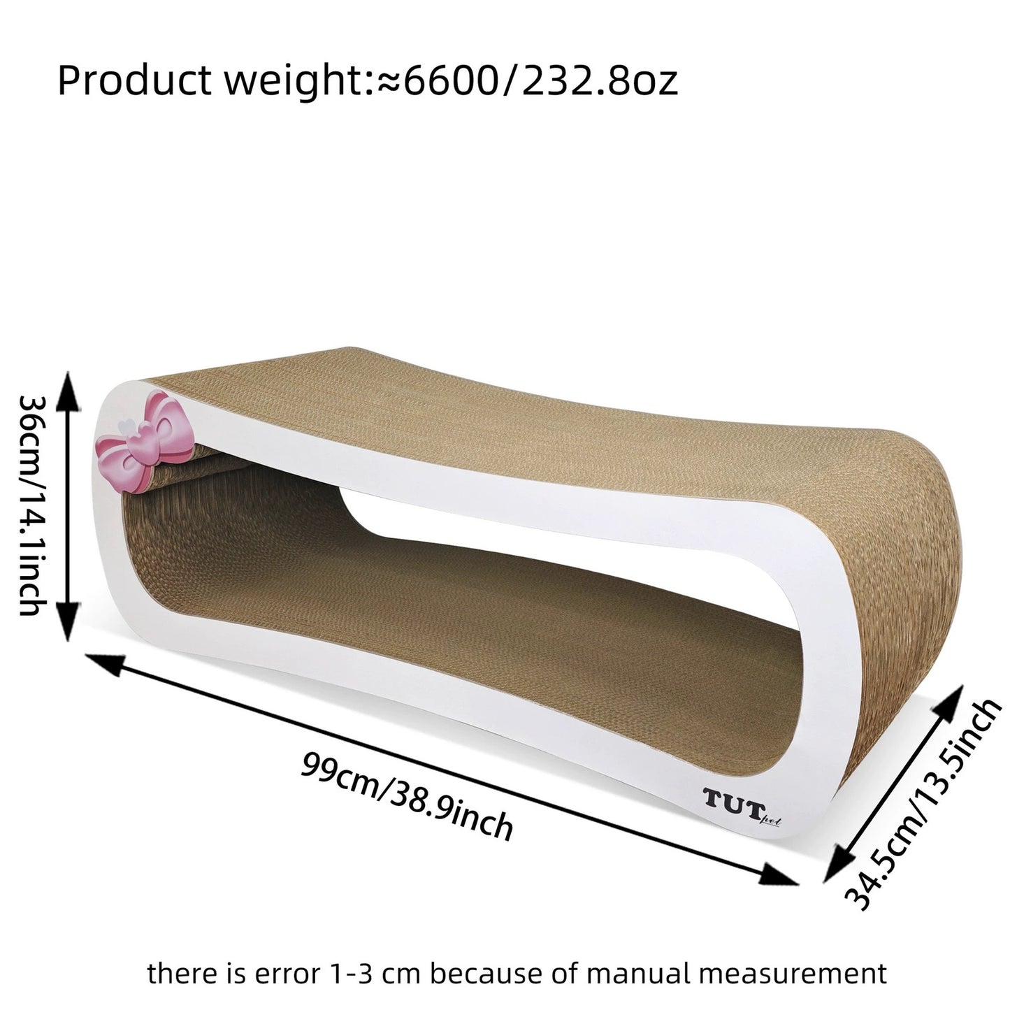 Rectangular cat scratcher 99*34.5*36cm