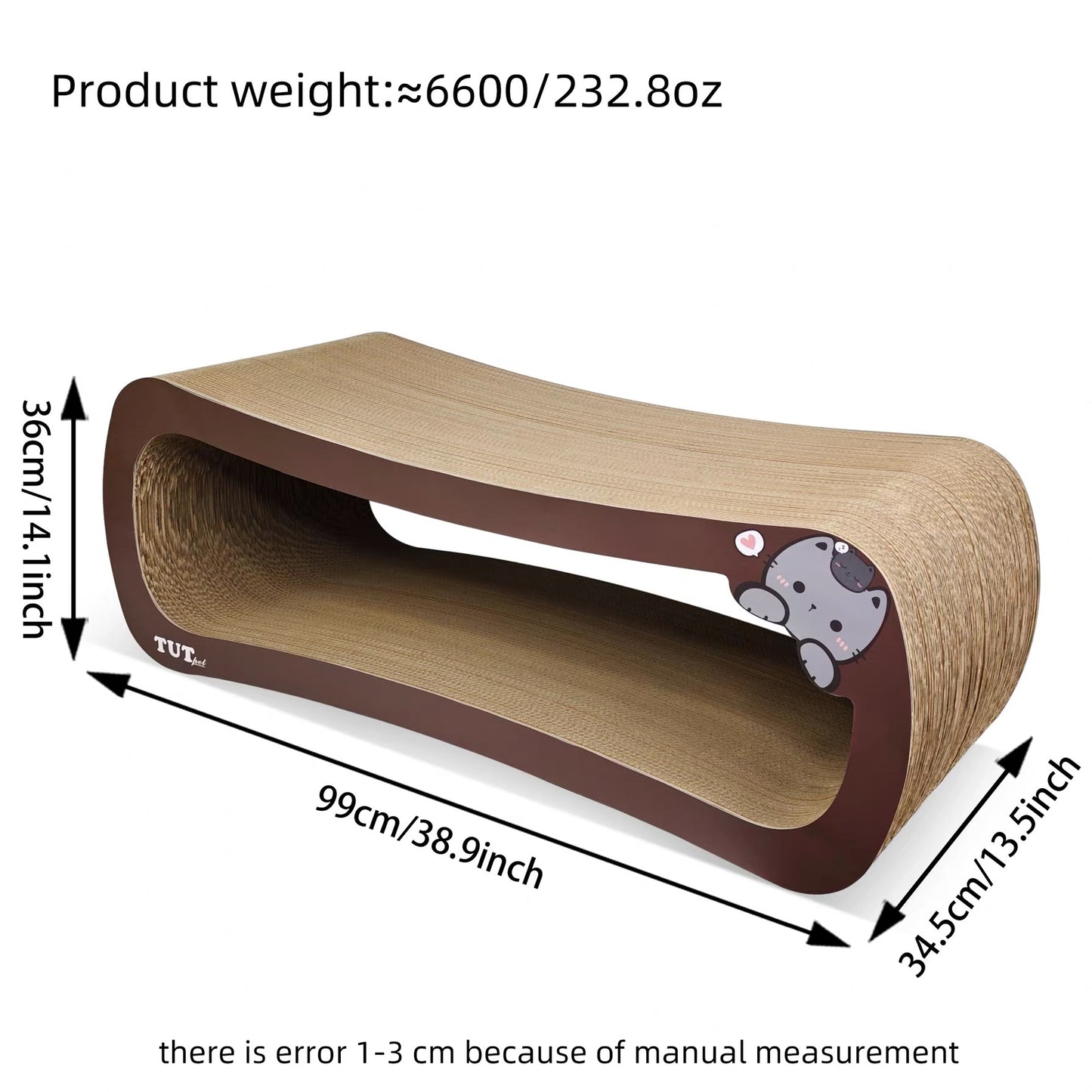 Coffee Cat cat scratcher 99*34.5*36cm