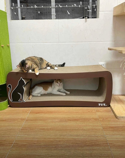 Brown long-tailed cat scratcher