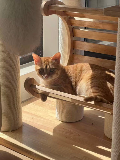 custom made：cat tree rubber wood +paint（ 1.75*1.8*0.6m）
