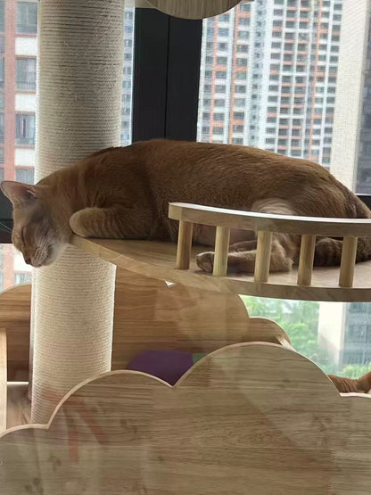 custom made：cat tree rubber wood +paint（ 1.75*1.8*0.6m）