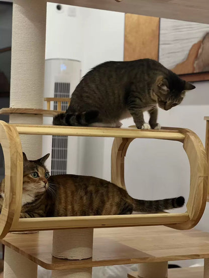 custom made：cat tree rubber wood +paint（ 1.75*1.8*0.6m）