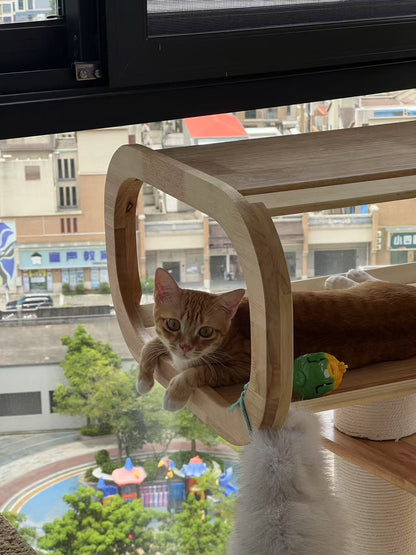 custom made：cat tree rubber wood +paint（ 1.75*1.8*0.6m）